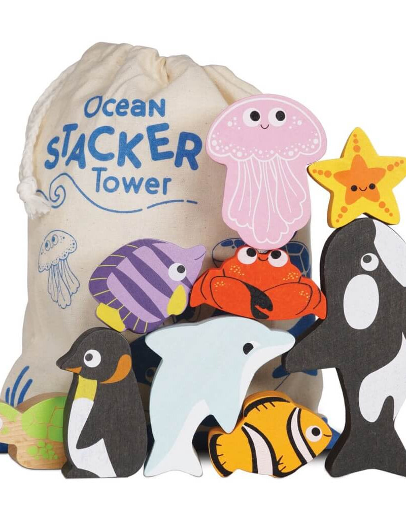 Animaux marins à empiler - Jouets à trier & empiler - Boutique LeoLudo - Le Toy Van