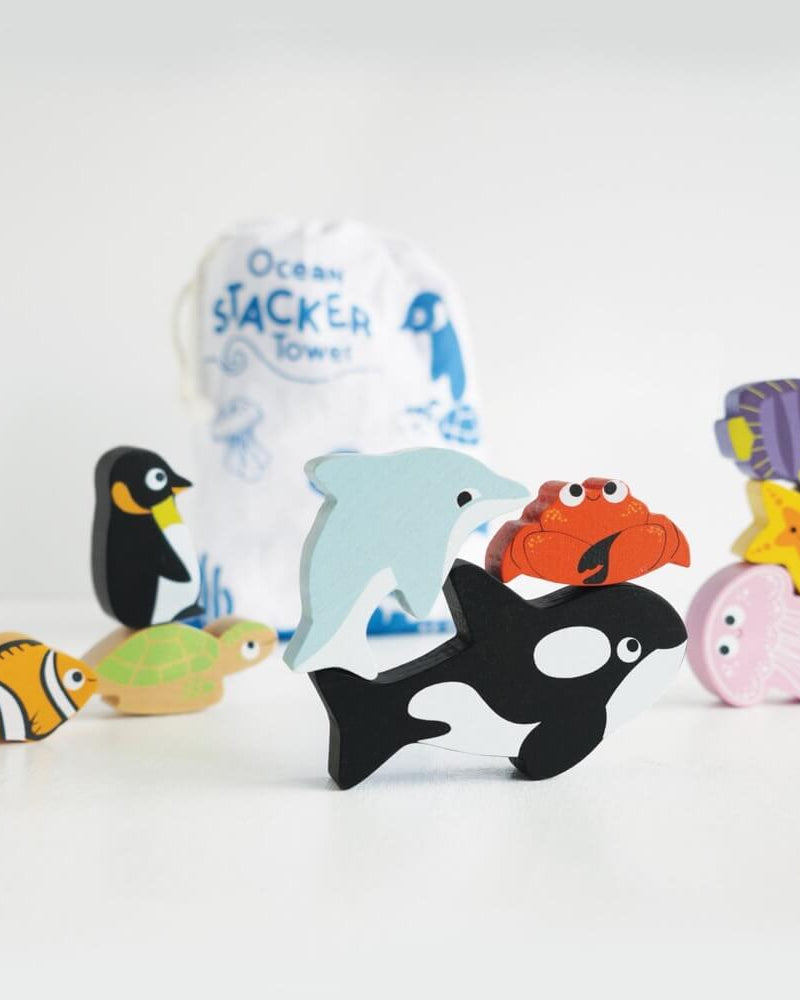 Animaux marins à empiler - Jouets à trier & empiler - Boutique LeoLudo - Le Toy Van