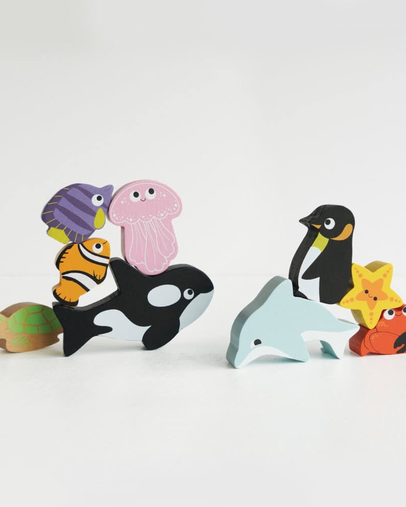 Animaux marins à empiler - Jouets à trier & empiler - Boutique LeoLudo - Le Toy Van