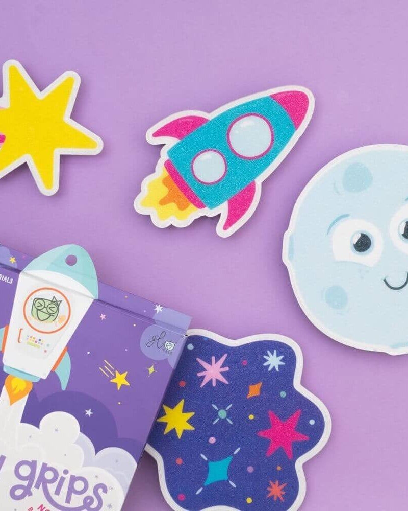 Autocollants antidérapants de baignoire Galaxy Grips - Jouets de bain - Boutique LeoLudo - Glo Pals