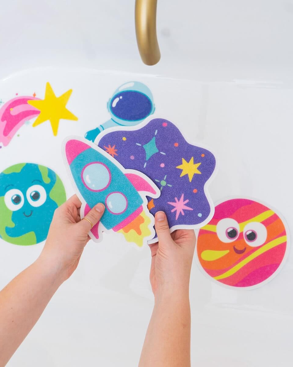 Autocollants antidérapants de baignoire Galaxy Grips - Jouets de bain - Boutique LeoLudo - Glo Pals