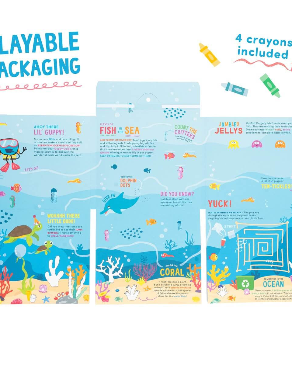 Autocollants antidérapants pour baignoire Guppy Grips - Jouets de bain - Boutique LeoLudo - Glo Pals