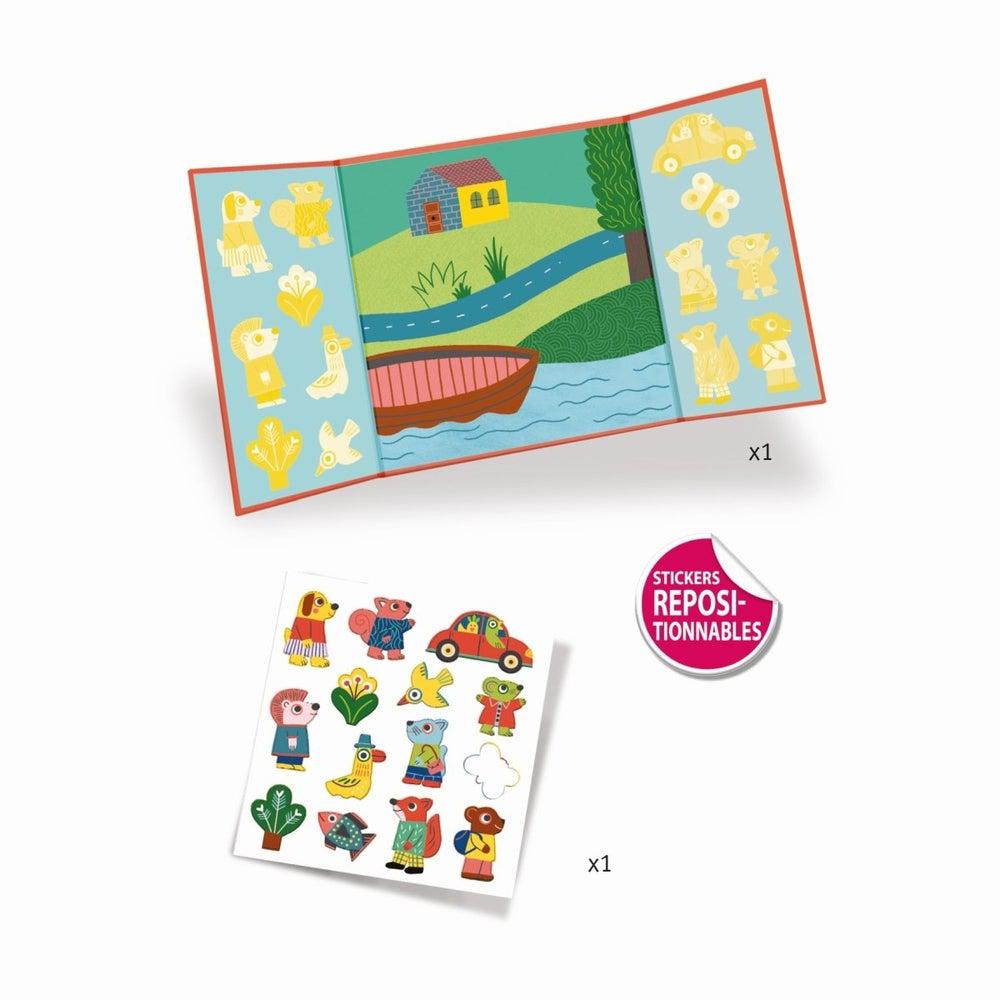Autocollants réutilisables - Les animaux - Art & bricolage - Boutique LeoLudo - Djeco