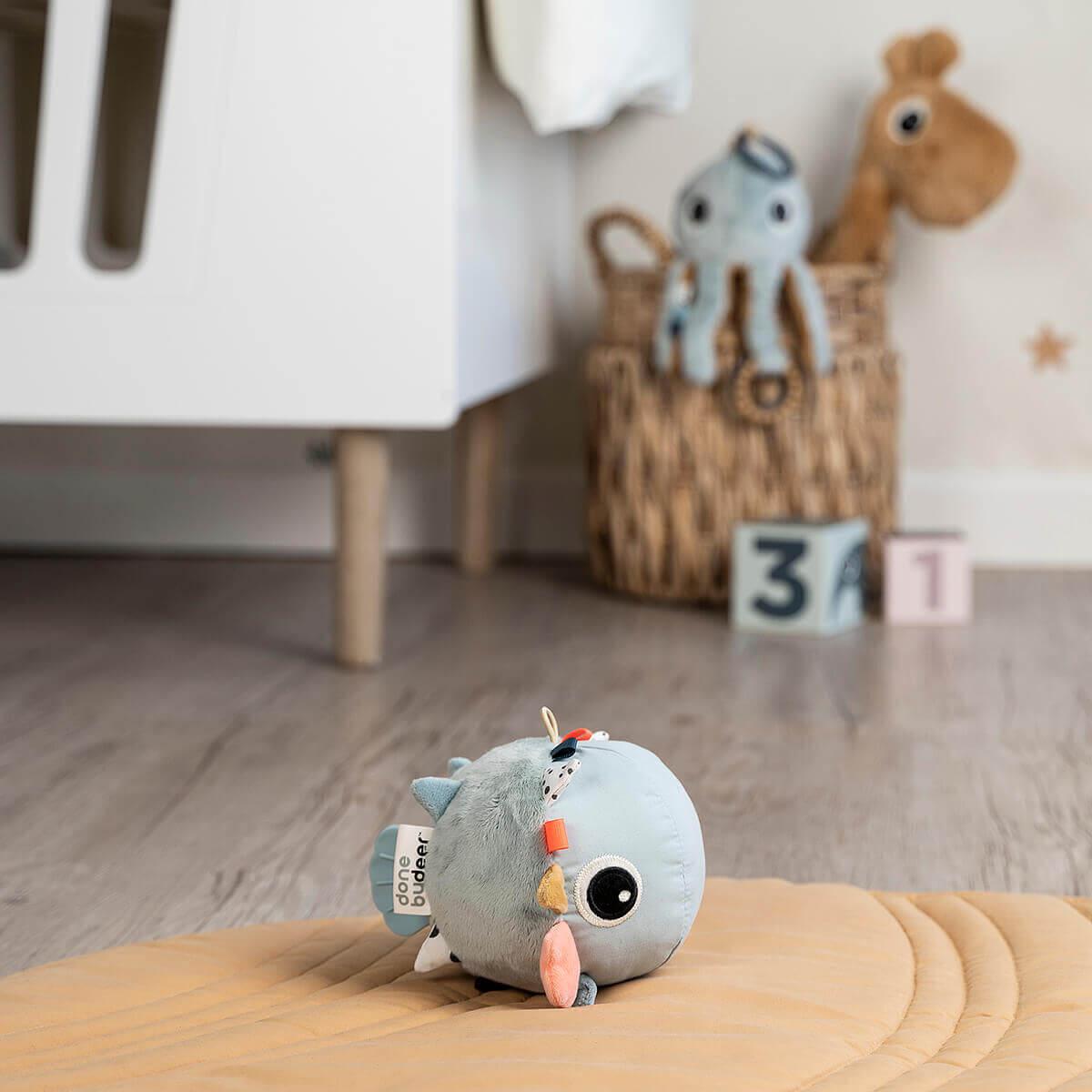 Balle d'activités d'éveil - Poisson Puffee -Jouets d'éveil- Boutique LeoLudo-Done by Deer