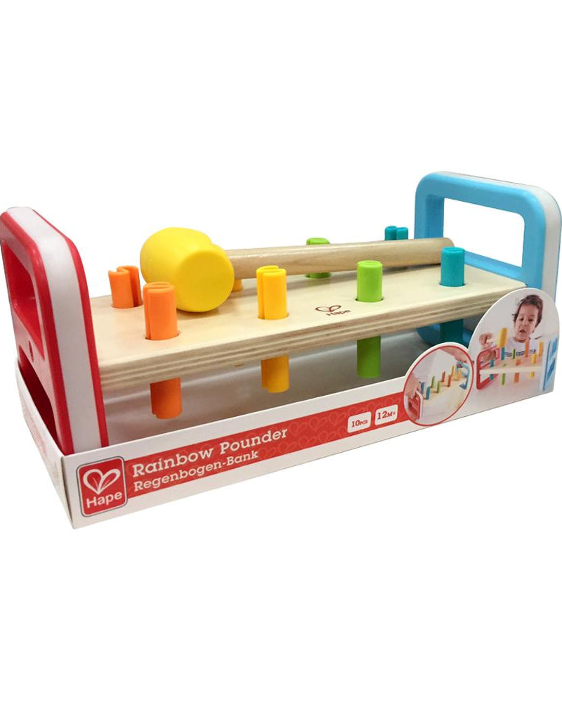 Banc arc-en-ciel à marteler -Jouet en bois- Boutique LeoLudo-Hape