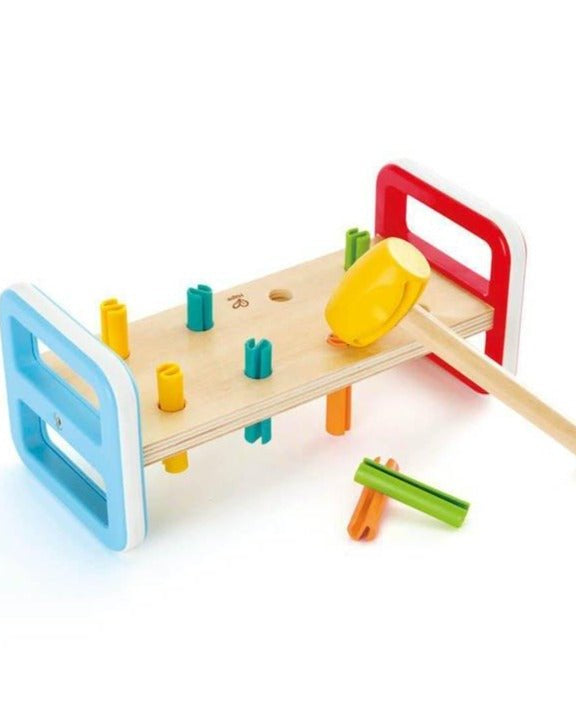 Banc arc-en-ciel à marteler -Jouet en bois- Boutique LeoLudo-Hape