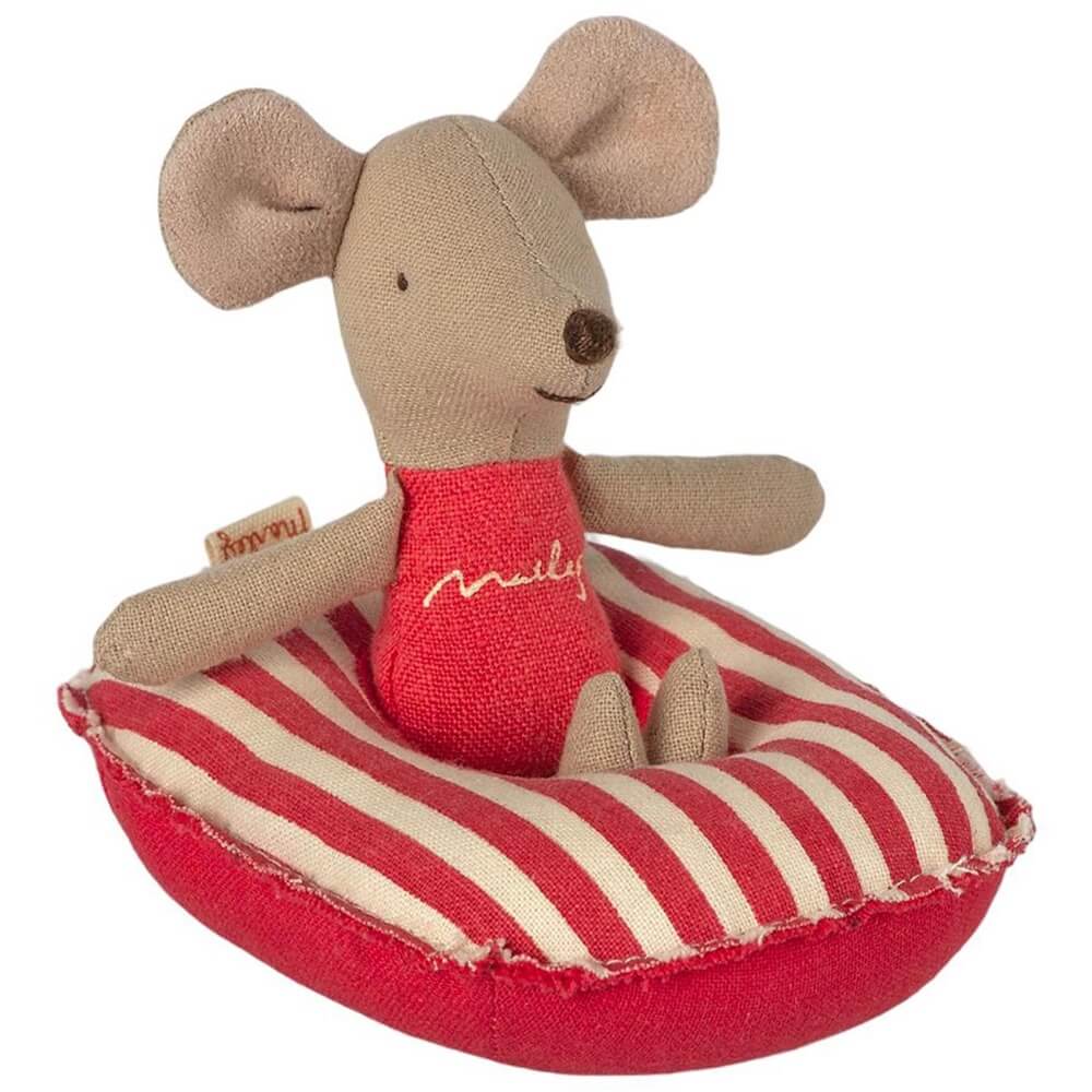 Bateau de plage - Rayé rouge - Accessoires de maison de poupées - Boutique LeoLudo - Maileg