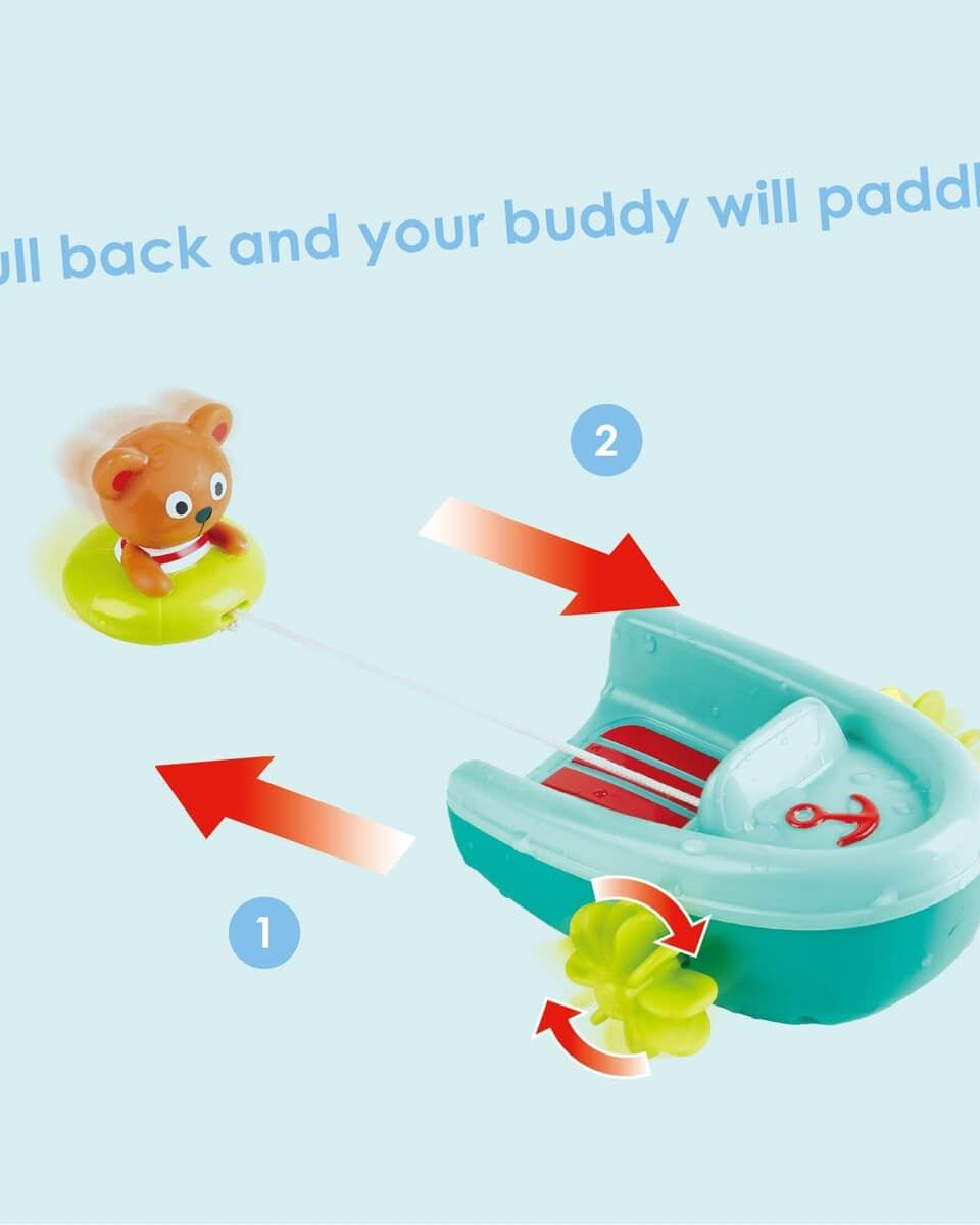 Bateau et tube à tirer - Jouets de bain - Boutique LeoLudo - Hape