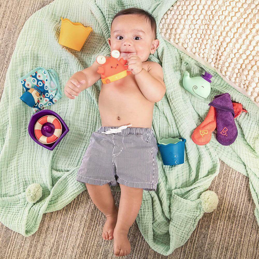 B.Baby - Jouets de bain "Wee B. Splashy" - Jouets de bain - Boutique LeoLudo - B. toys