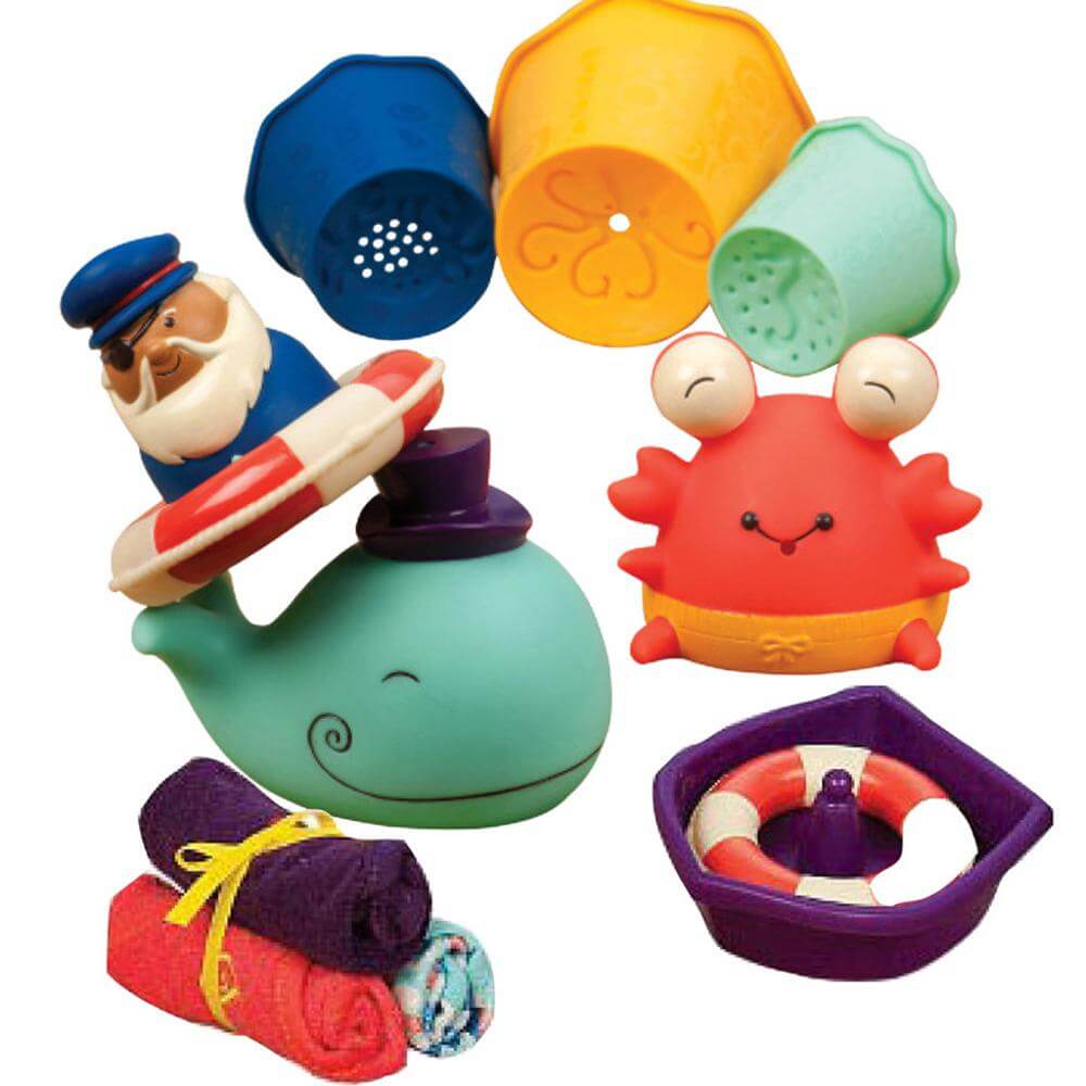 B.Baby - Jouets de bain "Wee B. Splashy" - Jouets de bain - Boutique LeoLudo - B. toys