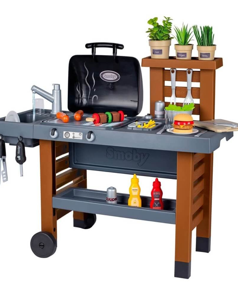 BBQ et cuisine d'extérieur toute équipée (43 accessoires) - Jouets d'imitation - Boutique LeoLudo - Smoby