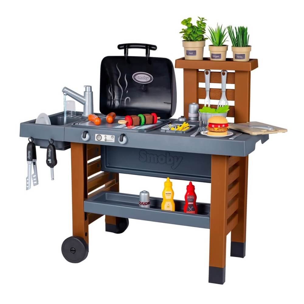 BBQ et cuisine d'extérieur toute équipée (43 accessoires) - Jouets d'imitation - Boutique LeoLudo - Smoby