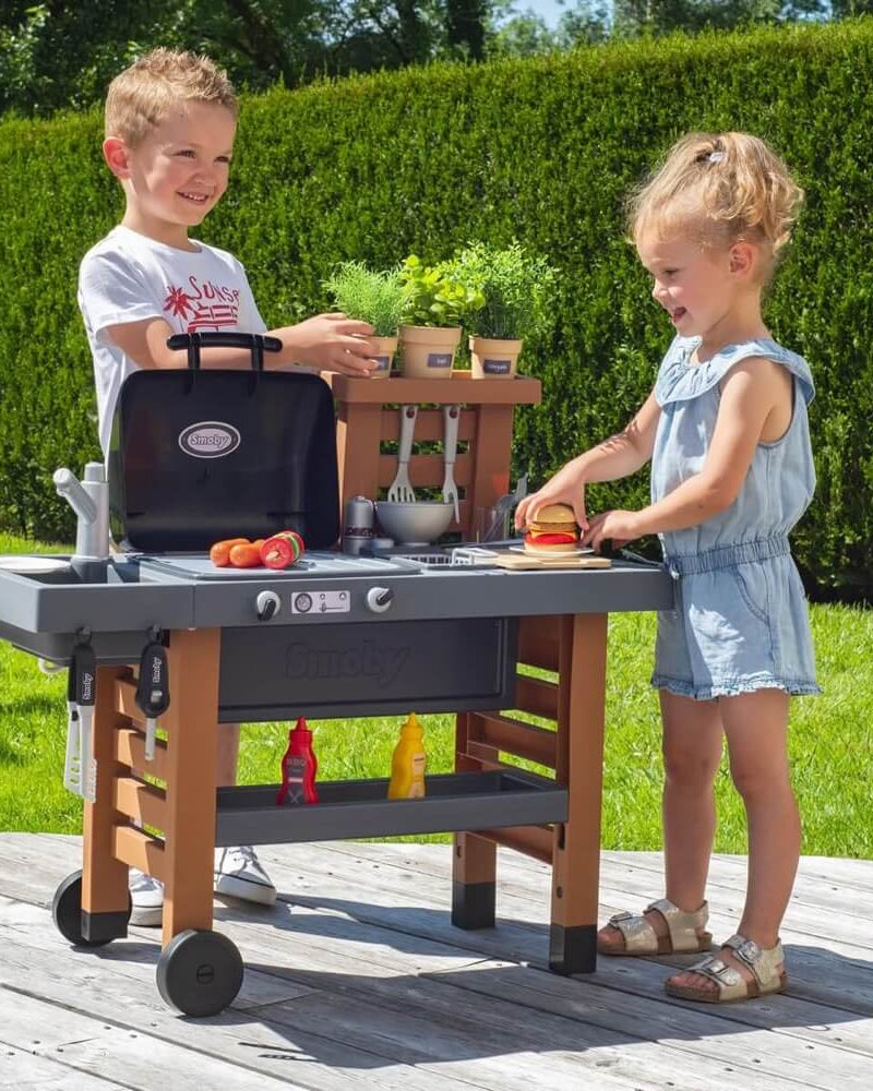 BBQ et cuisine d'extérieur toute équipée (43 accessoires) - Jouets d'imitation - Boutique LeoLudo - Smoby