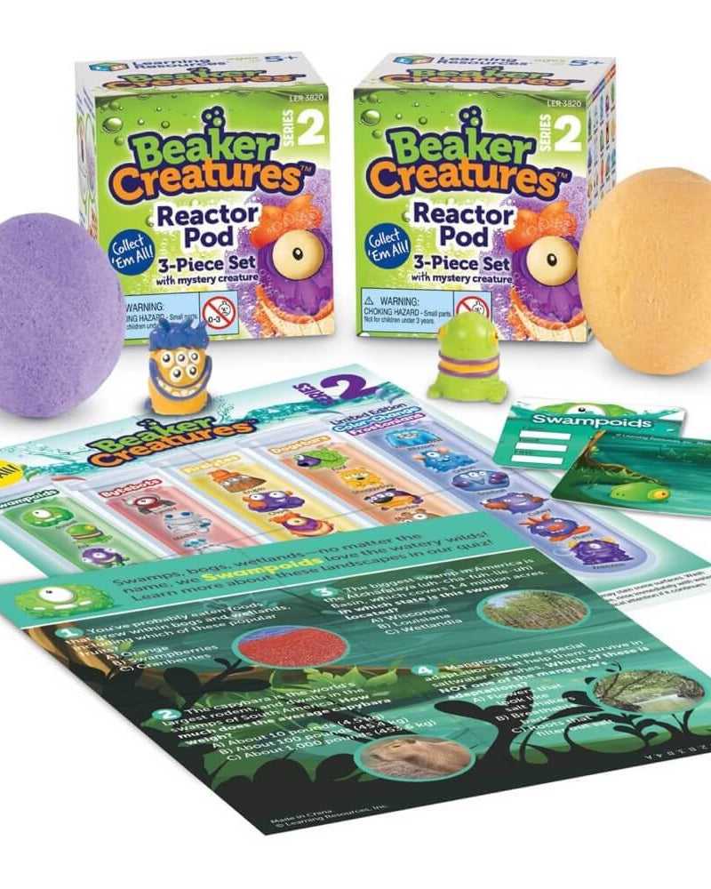 Beaker Creatures - Capsule de réacteur avec créature mystérieuse (série 2) - Jeux scientifiques - Boutique LeoLudo - Learning Resources
