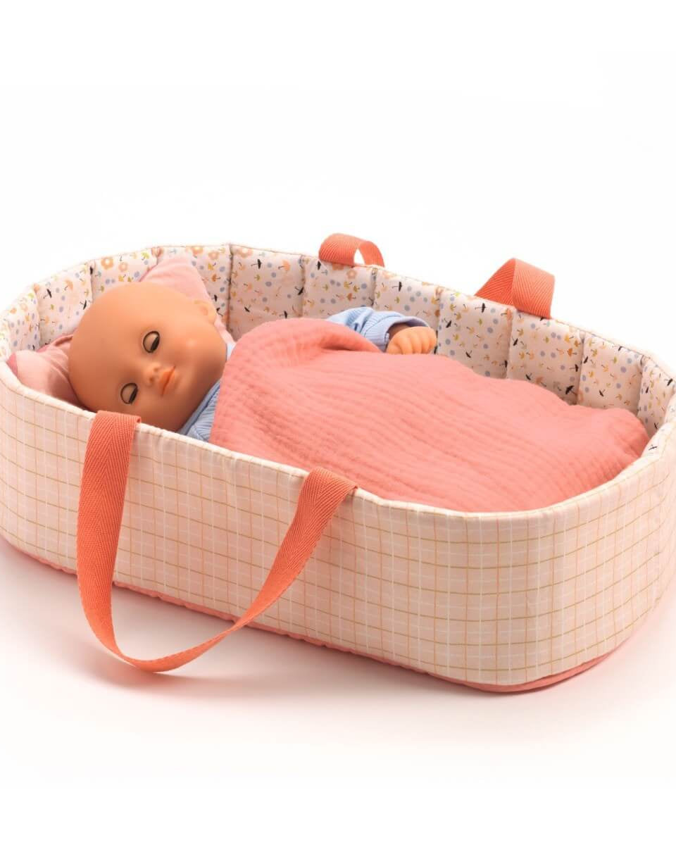 Berceau Pink Lines pour poupée Pomea - Accessoires poupée - Boutique LeoLudo - Djeco