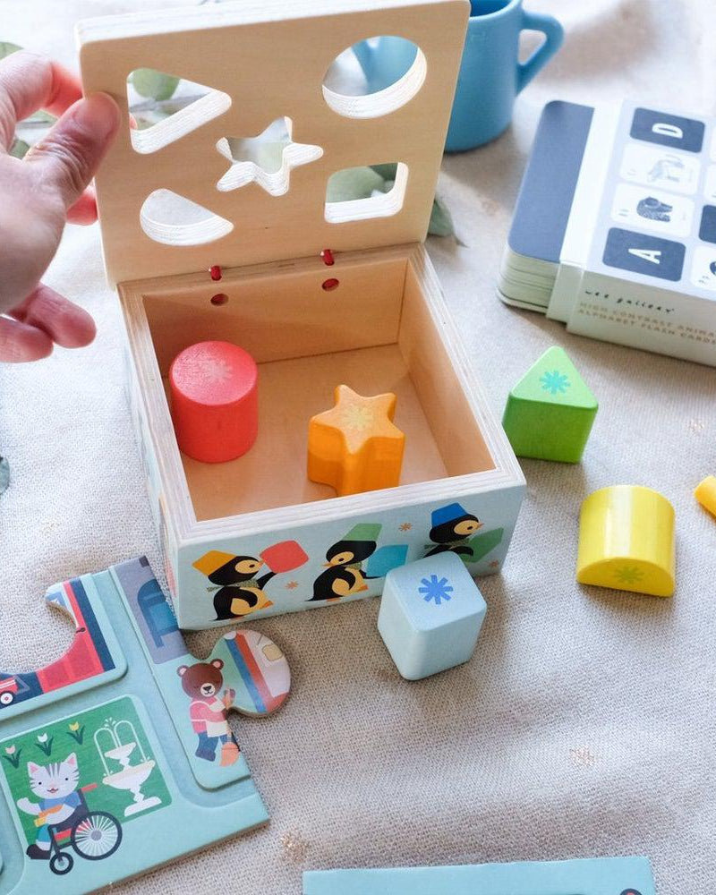 Boite de triage de formes Geo Junzo - Jouets à trier & empiler - Boutique LeoLudo - Djeco
