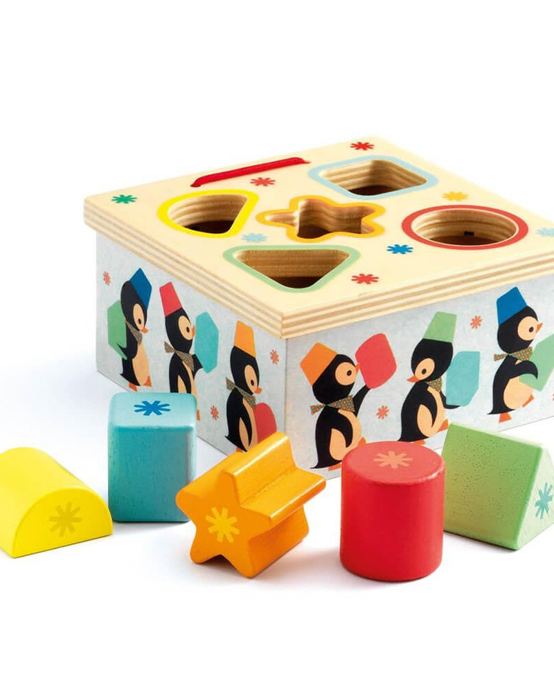 Boite de triage de formes Geo Junzo - Jouets à trier & empiler - Boutique LeoLudo - Djeco