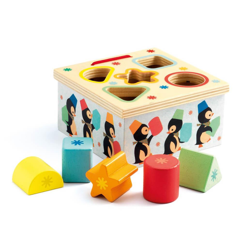 Boite de triage de formes Geo Junzo - Jouets à trier & empiler - Boutique LeoLudo - Djeco