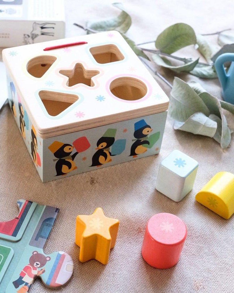 Boite de triage de formes Geo Junzo - Jouets à trier & empiler - Boutique LeoLudo - Djeco