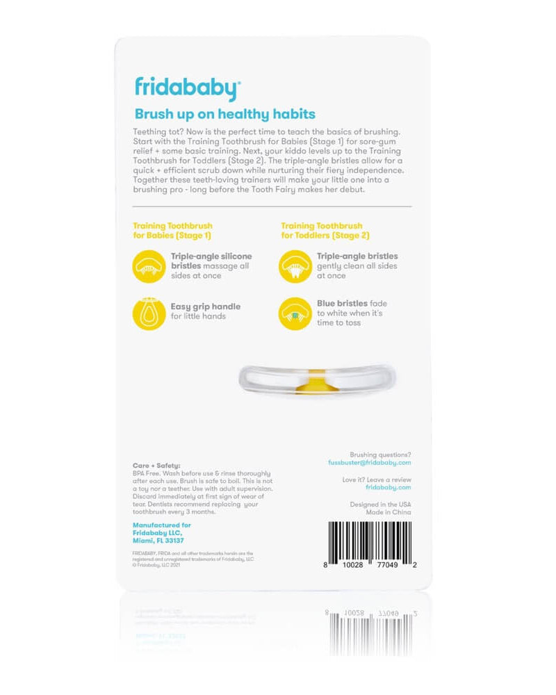 Brosses à dents d'entraînement Grow - With - Me (pqt. de 2) - Soins et hygiène - Boutique LeoLudo - Fridababy