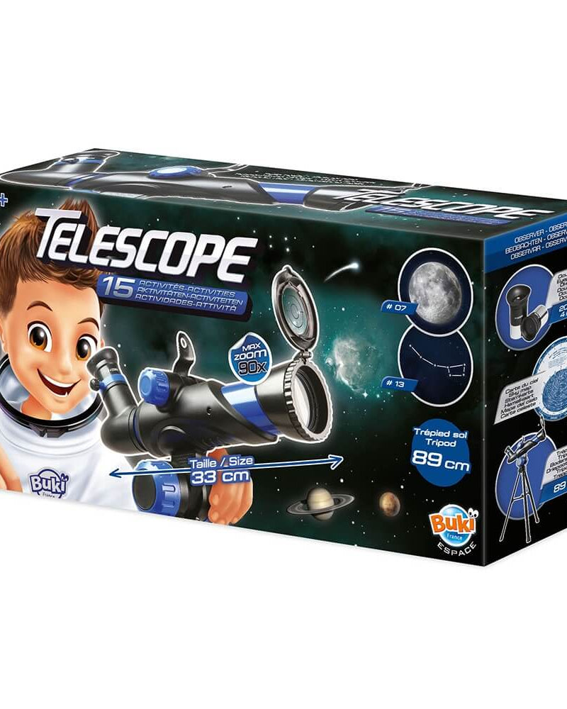Buki Espace - Télescope et 15 activités - Jeux scientifiques - Boutique LeoLudo - Buki