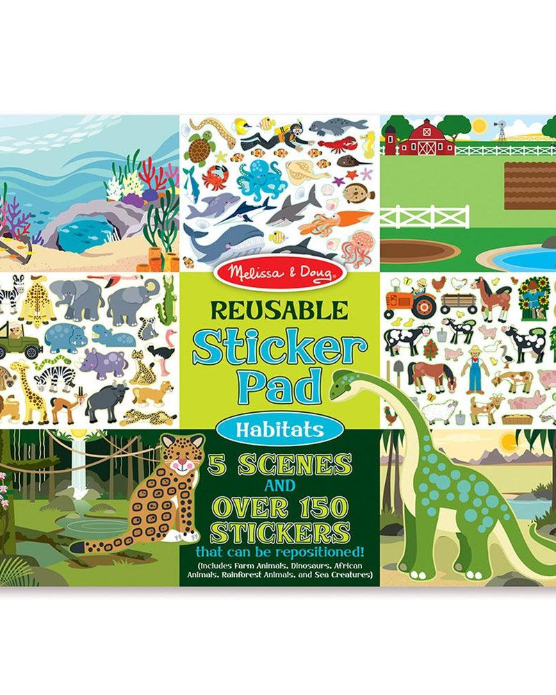 Cahier et autocollants réutilisables - Place l'animal dans son habitat - Art & bricolage - Boutique LeoLudo - Melissa & Doug