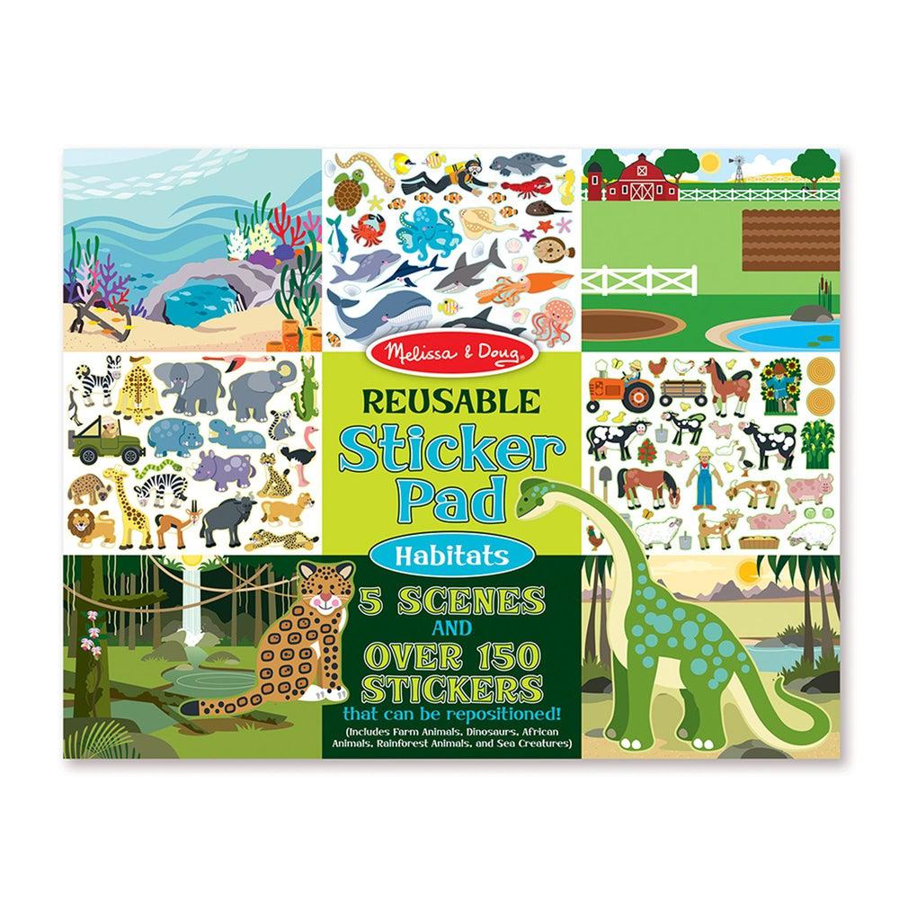 Cahier et autocollants réutilisables - Place l'animal dans son habitat - Art & bricolage - Boutique LeoLudo - Melissa & Doug