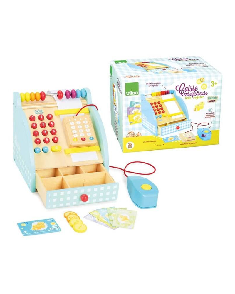 Caisse enregistreuse Jour du marché (25 pcs) - Jouets d'imitation - Boutique LeoLudo - Vilac