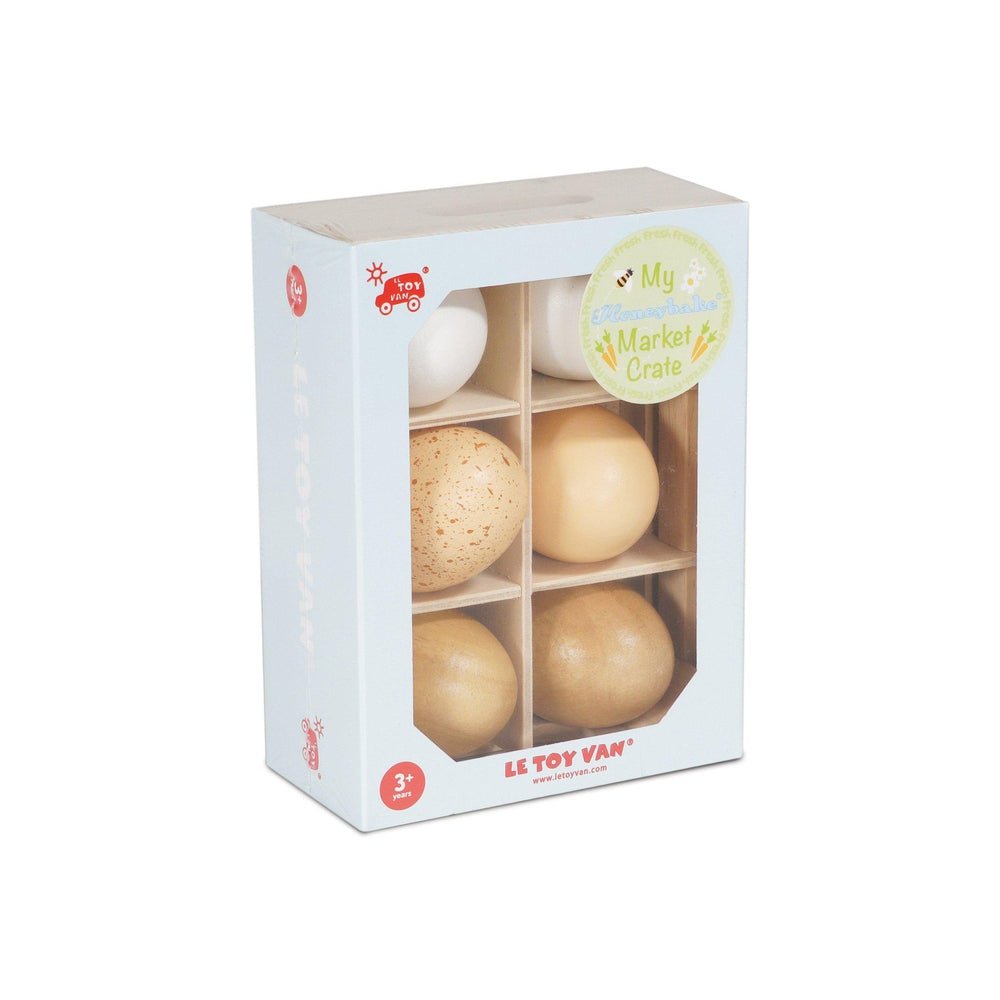 Caissette de demi - douzaine d'oeufs en bois - Jouets d'imitation - Boutique LeoLudo - Le Toy Van