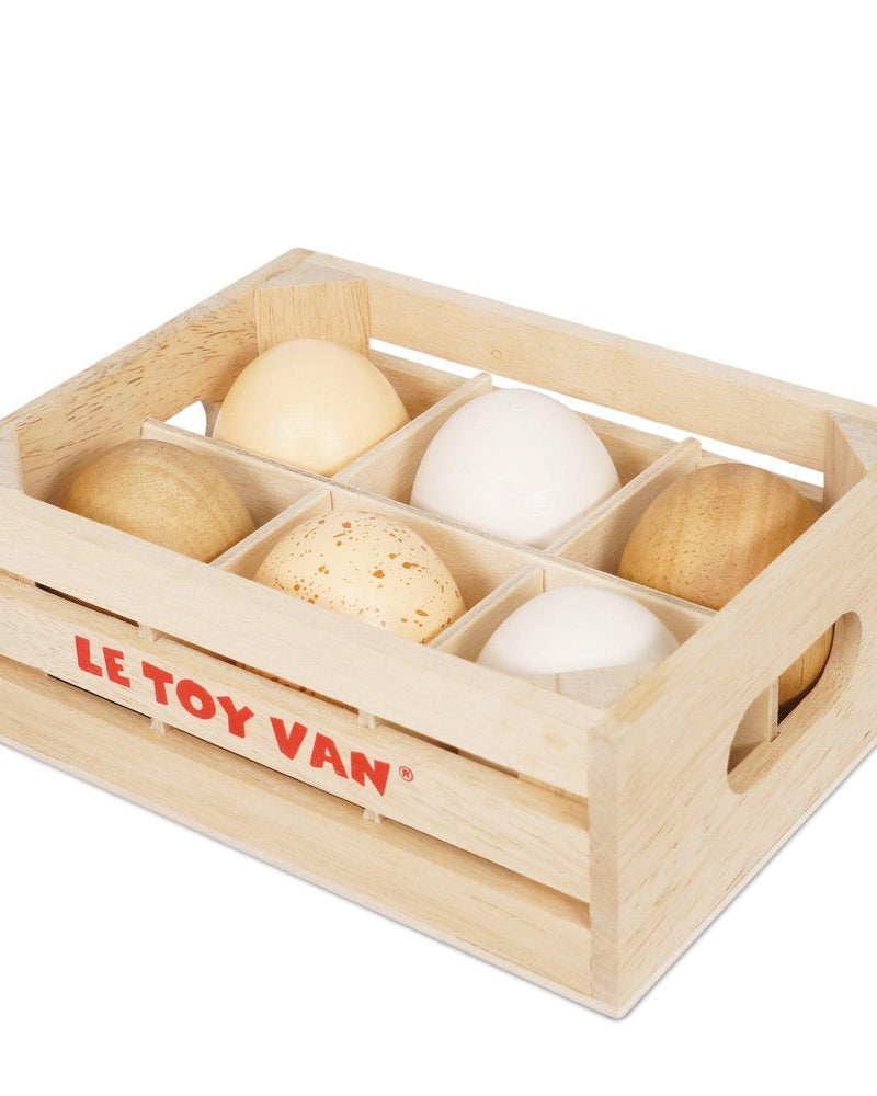Caissette de demi - douzaine d'oeufs en bois - Jouets d'imitation - Boutique LeoLudo - Le Toy Van