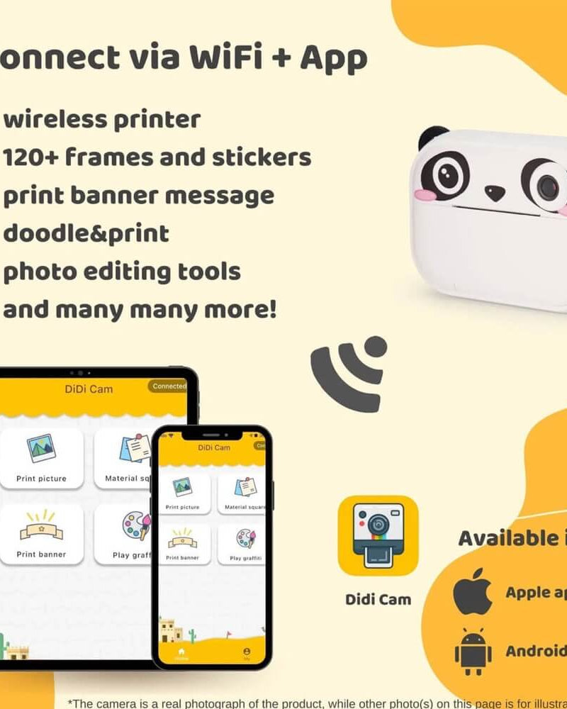 Caméra numérique à impression instantanée - Koko le panda (modèle P) - Jeux électroniques - Boutique LeoLudo - Kidamento