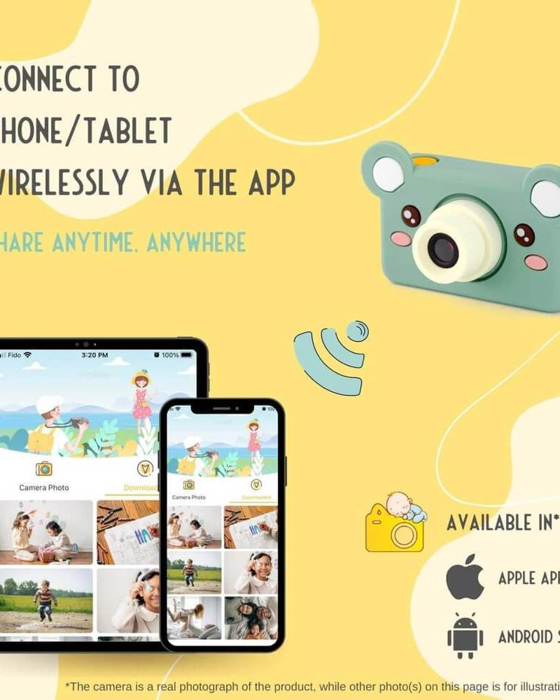 Caméra numérique photo + vidéo - Mikayo l'ourson (modèle C) - Jeux électroniques - Boutique LeoLudo - Kidamento