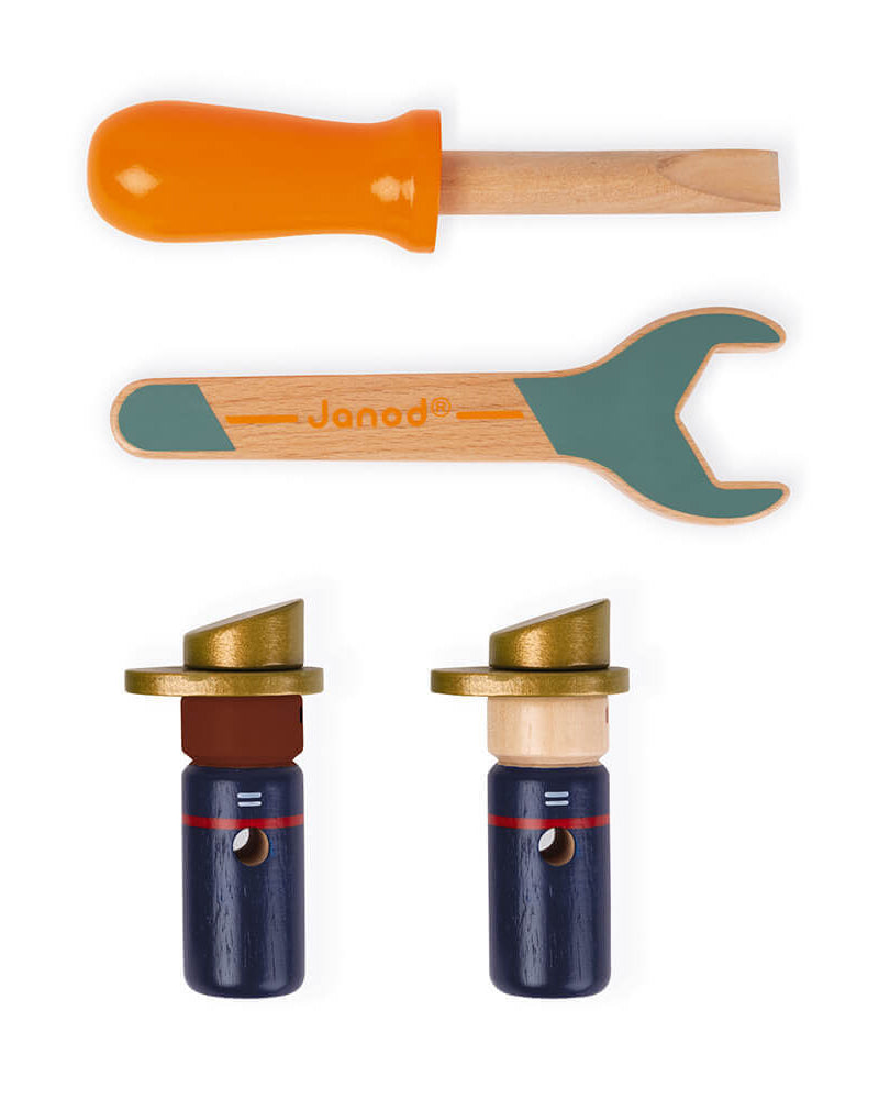 Camion de pompiers en bois Brico'Kids - Véhicules de jeu - Boutique LeoLudo - Janod
