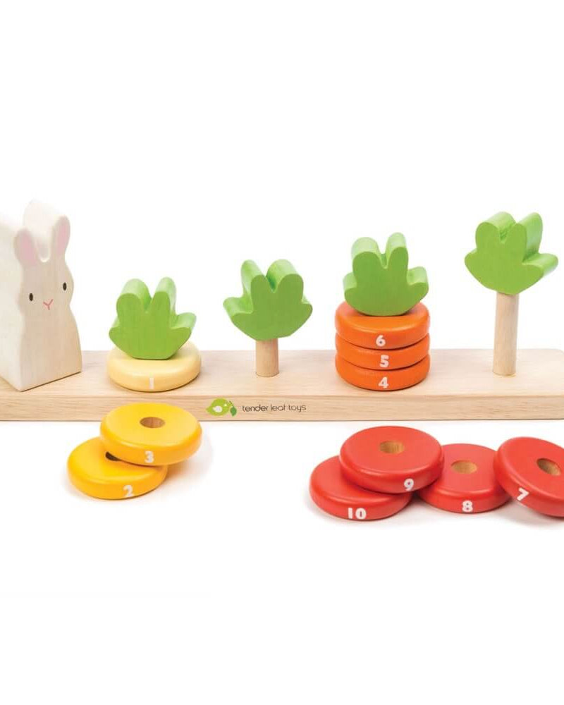 Carottes à compter et empiler - Jouets à trier & empiler - Boutique LeoLudo - Tender Leaf Toys