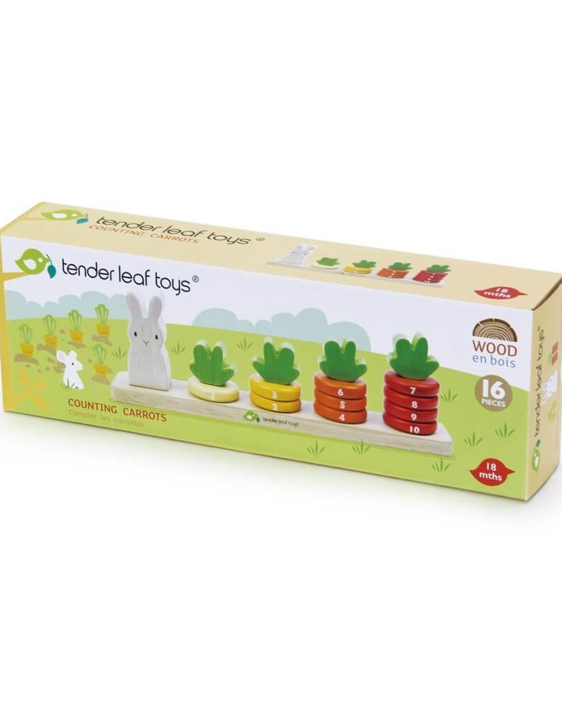 Carottes à compter et empiler - Jouets à trier & empiler - Boutique LeoLudo - Tender Leaf Toys