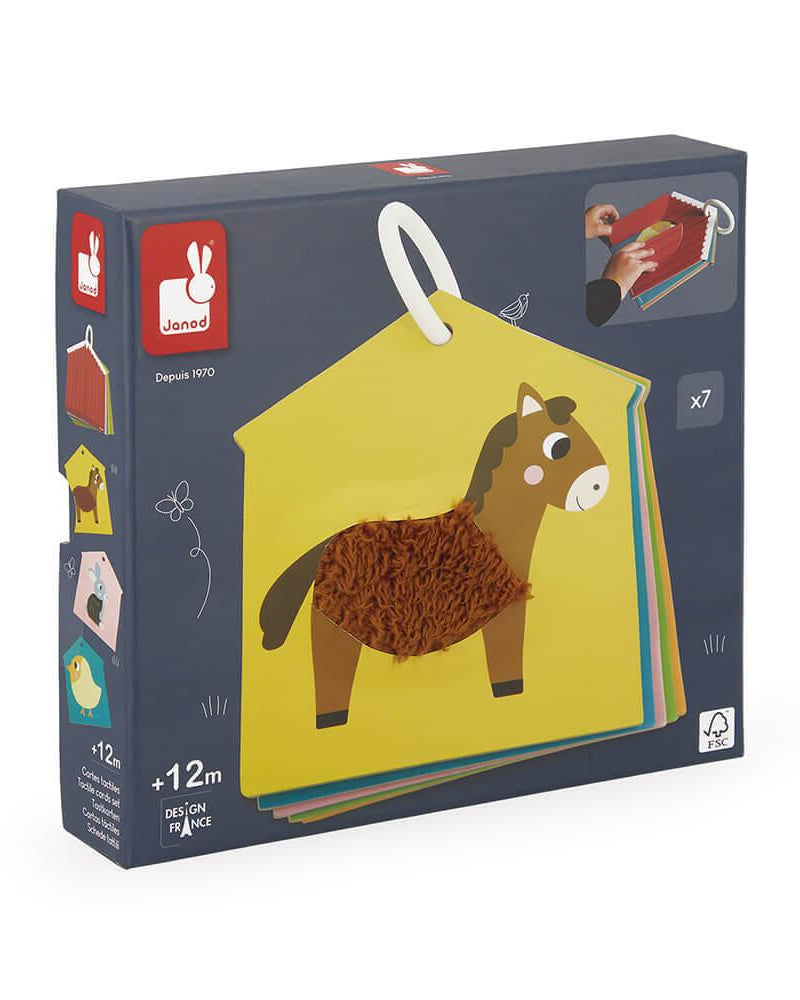 Cartes tactiles d'éveil - Ferme - Jouets d'éveil - Boutique LeoLudo - Janod