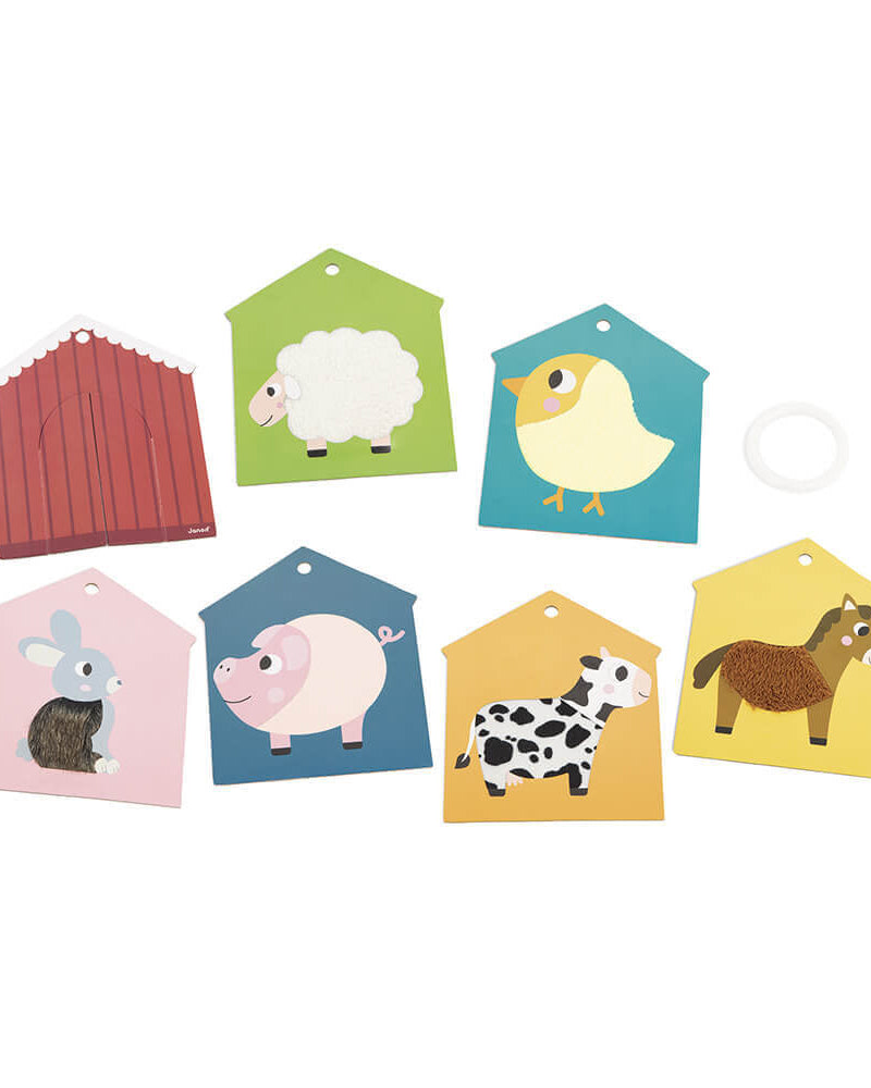 Cartes tactiles d'éveil - Ferme - Jouets d'éveil - Boutique LeoLudo - Janod