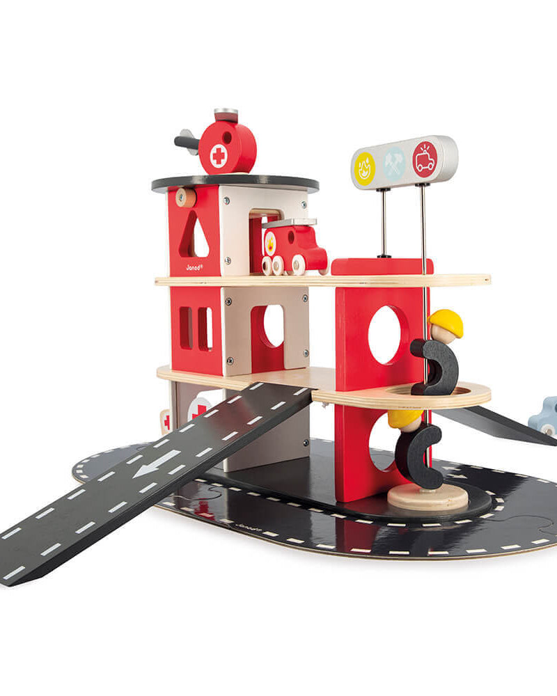 Caserne de pompiers Bolid - Ensembles de jeu - Boutique LeoLudo - Janod