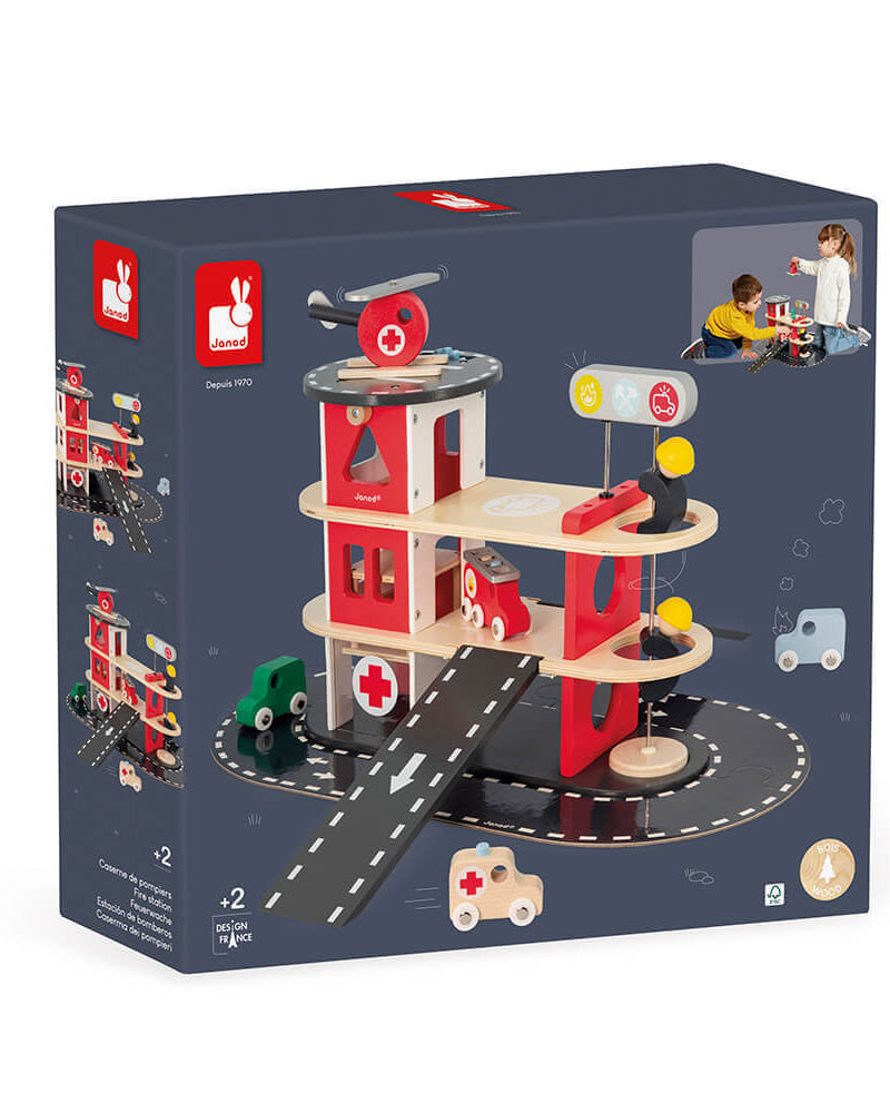 Caserne de pompiers Bolid - Ensembles de jeu - Boutique LeoLudo - Janod