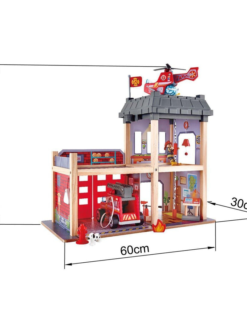 Caserne de pompiers de la ville - Ensembles de jeu - Boutique LeoLudo - Hape