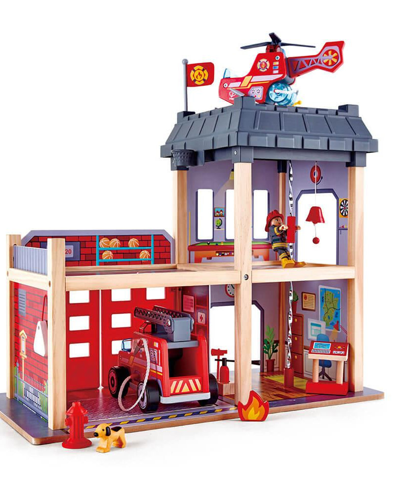 Caserne de pompiers de la ville - Ensembles de jeu - Boutique LeoLudo - Hape