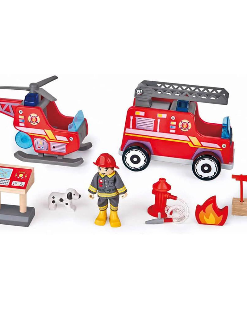 Caserne de pompiers de la ville - Ensembles de jeu - Boutique LeoLudo - Hape