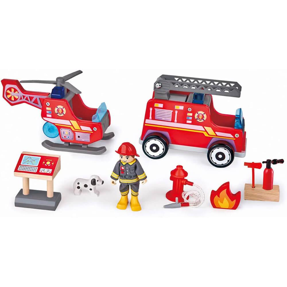 Caserne de pompiers de la ville - Ensembles de jeu - Boutique LeoLudo - Hape
