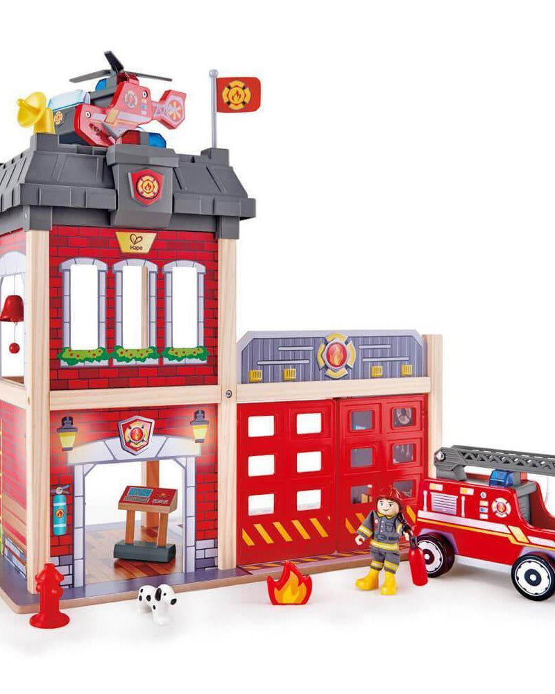 Caserne de pompiers de la ville - Ensembles de jeu - Boutique LeoLudo - Hape