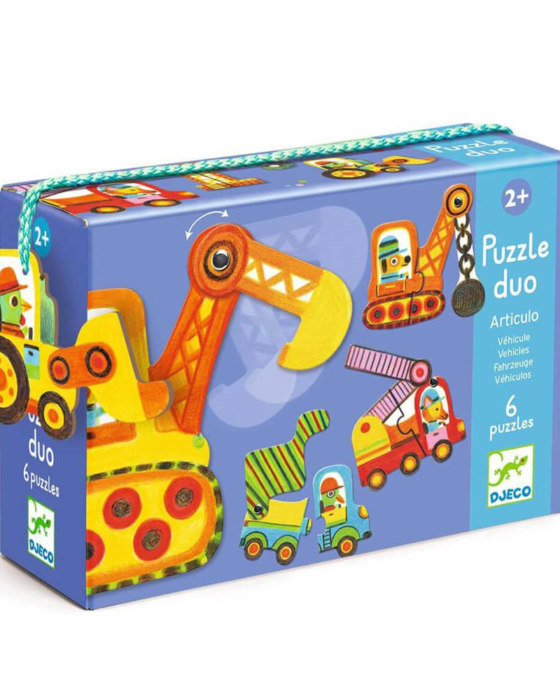 Casse - tête Duo - Articulo Véhicules (6 x 2 pcs) - Casse - têtes - Boutique LeoLudo - Djeco