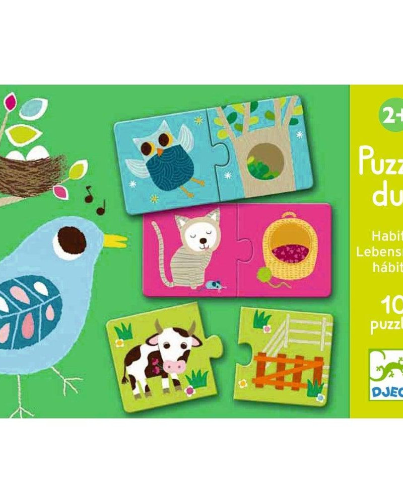 Casse - tête Duo - Habitat (10 x 2 pcs) - Casse - têtes - Boutique LeoLudo - Djeco