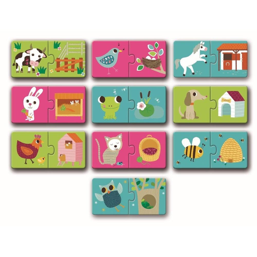 Casse-tête Duo - Habitat (10 x 2 pièces)-Djeco-Boutique LeoLudo