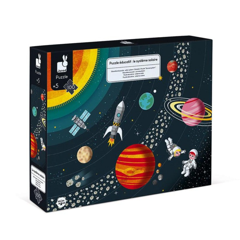 Casse-tête éducatif - Système solaire (100 pc) de Janod - Boutique LeoLudo