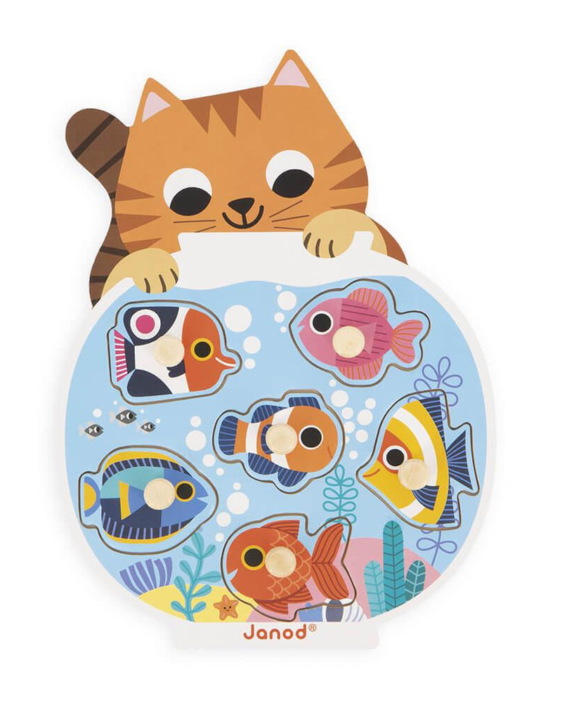 Casse - tête en bois - Aquarium (6 pcs) - Casse - têtes - Boutique LeoLudo - Janod