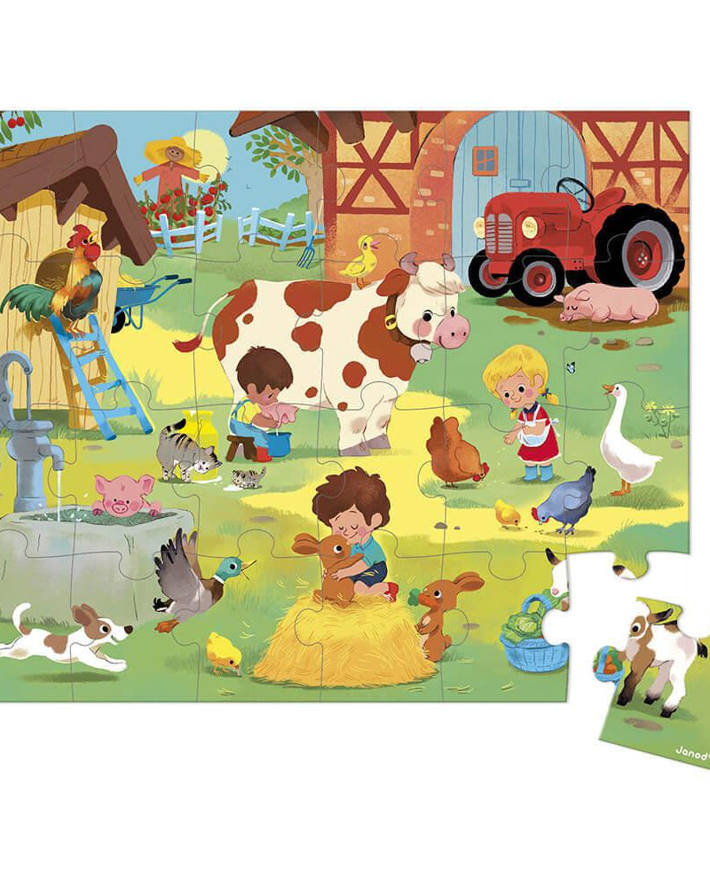Casse - tête - Journée à la ferme (24 pcs) - Casse - têtes - Boutique LeoLudo - Janod